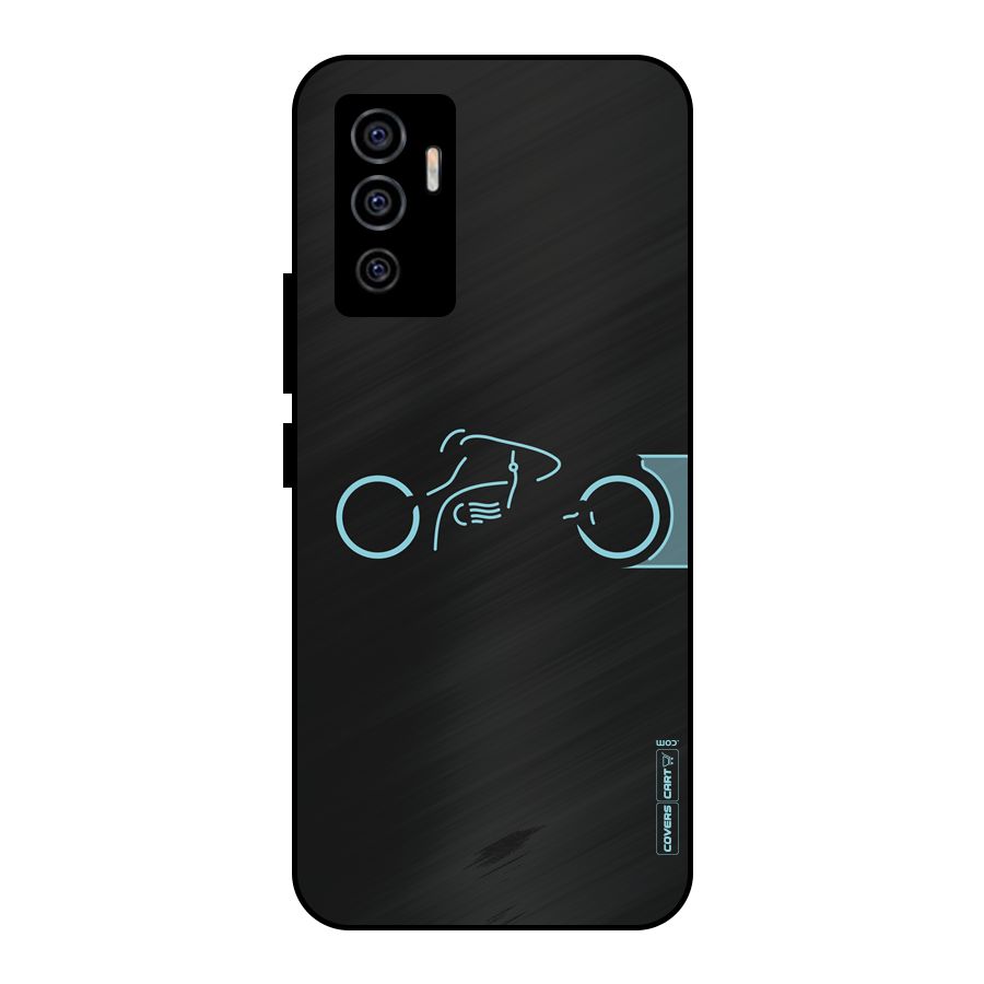 Blue Ride Metal Back Case for Vivo V23e