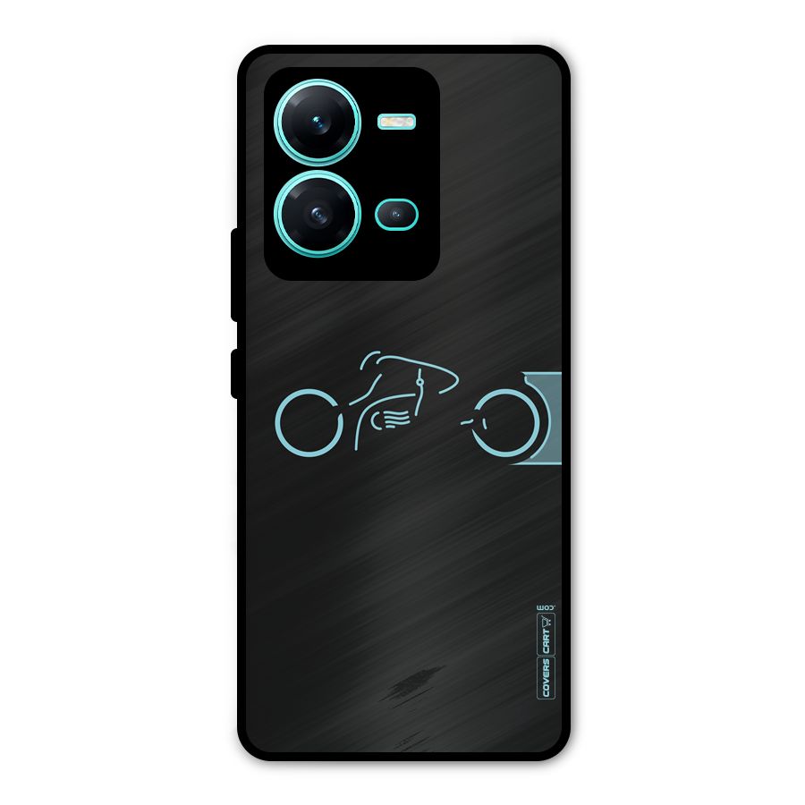 Blue Ride Metal Back Case for Vivo V25