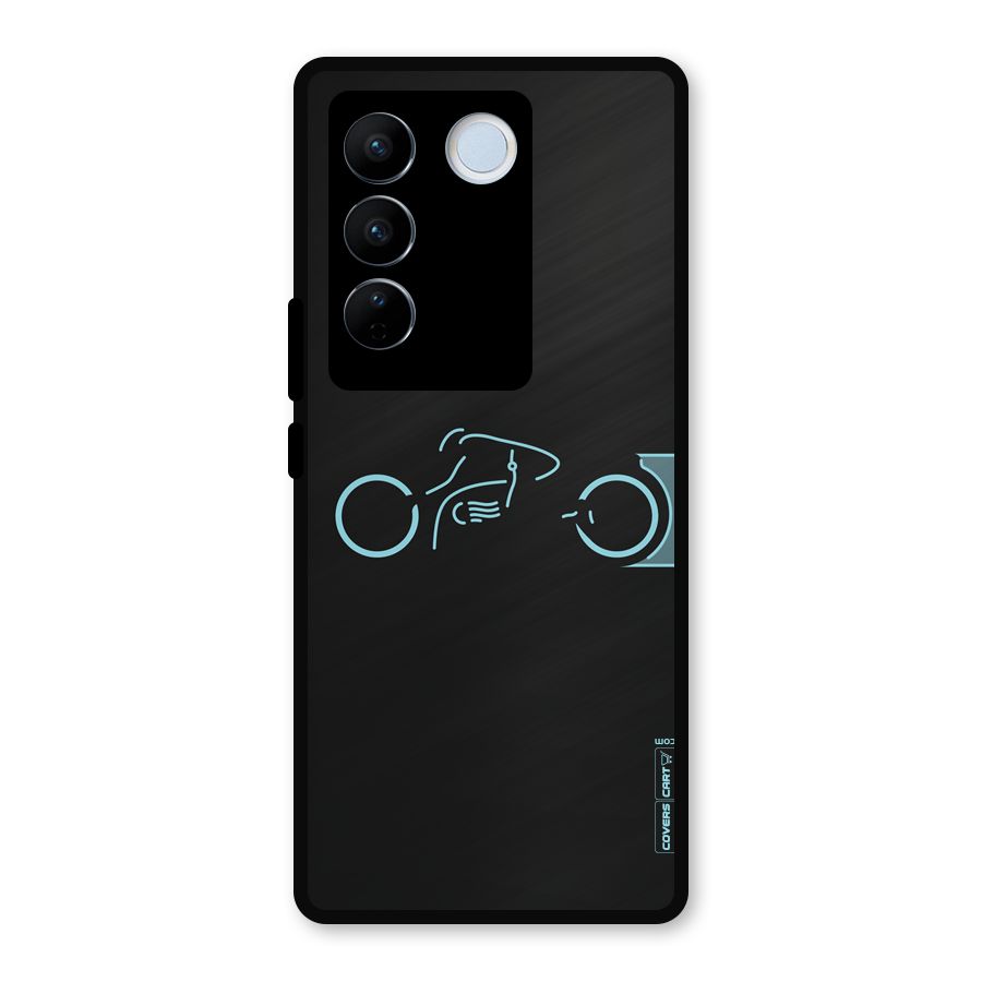 Blue Ride Metal Back Case for Vivo V27