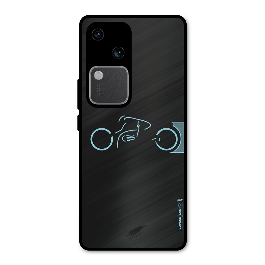 Blue Ride Metal Back Case for Vivo V30