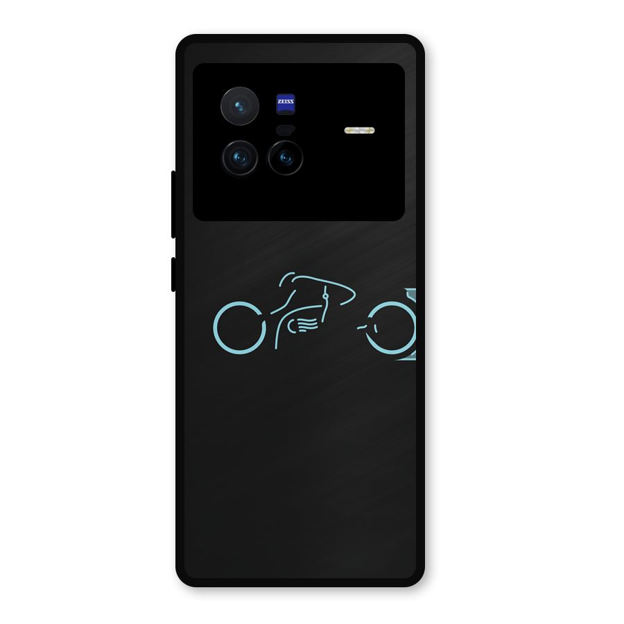 Blue Ride Metal Back Case for Vivo X80