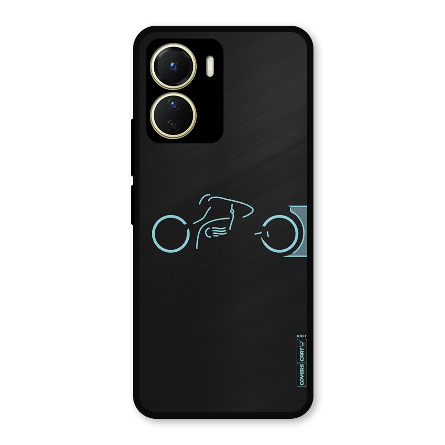 Blue Ride Metal Back Case for Vivo Y16