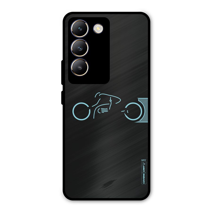 Blue Ride Metal Back Case for Vivo Y200e