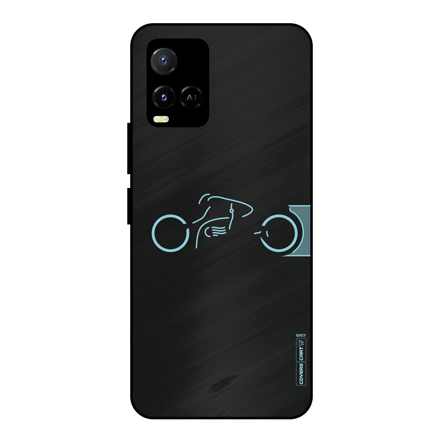 Blue Ride Metal Back Case for Vivo Y21