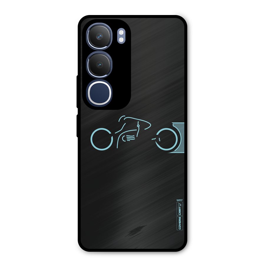 Blue Ride Metal Back Case for Vivo Y29