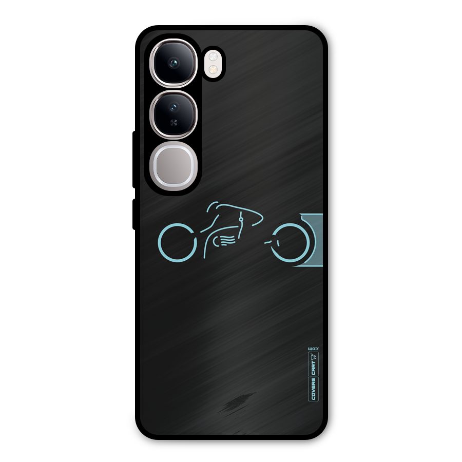Blue Ride Metal Back Case for Vivo Y300