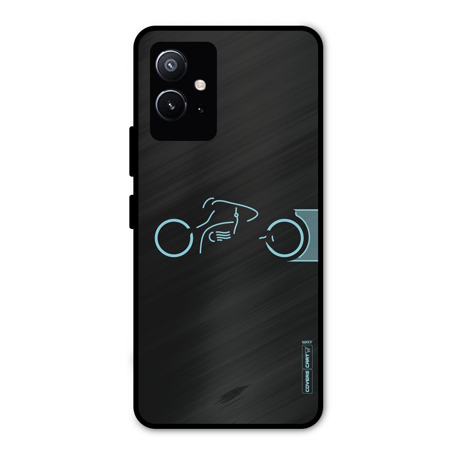 Blue Ride Metal Back Case for Vivo Y75 5G