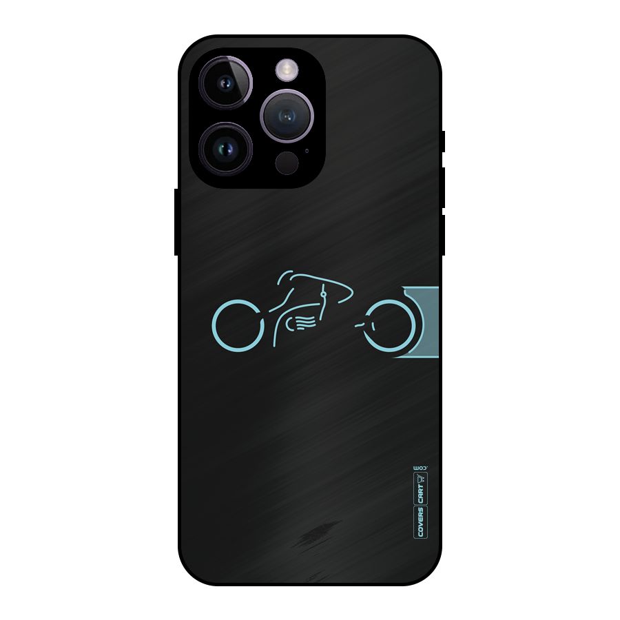 Blue Ride Metal Back Case for iPhone 14 Pro Max