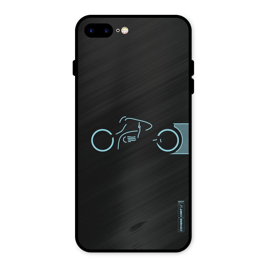 Blue Ride Metal Back Case for iPhone 8 Plus