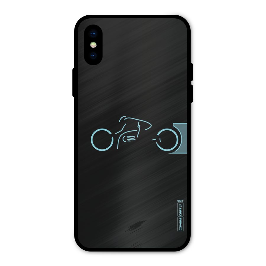 Blue Ride Metal Back Case for iPhone X
