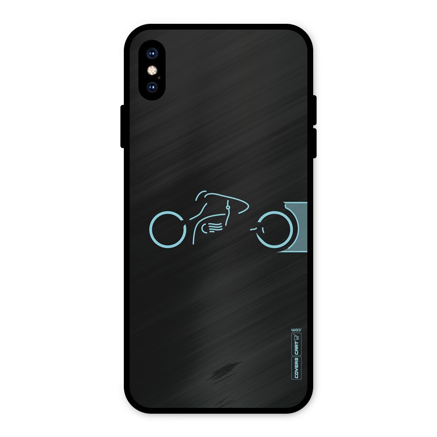 Blue Ride Metal Back Case for iPhone XS Max