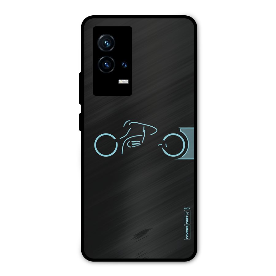Blue Ride Metal Back Case for iQOO 9 5G