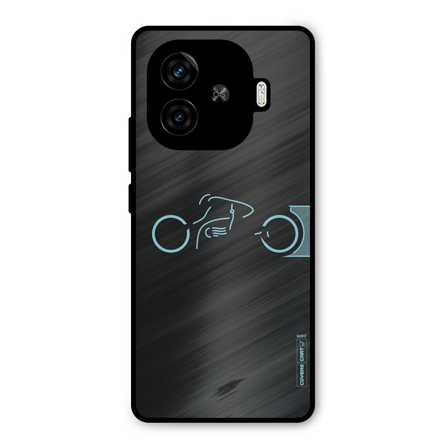 Blue Ride Metal Back Case for iQOO Z9 Turbo