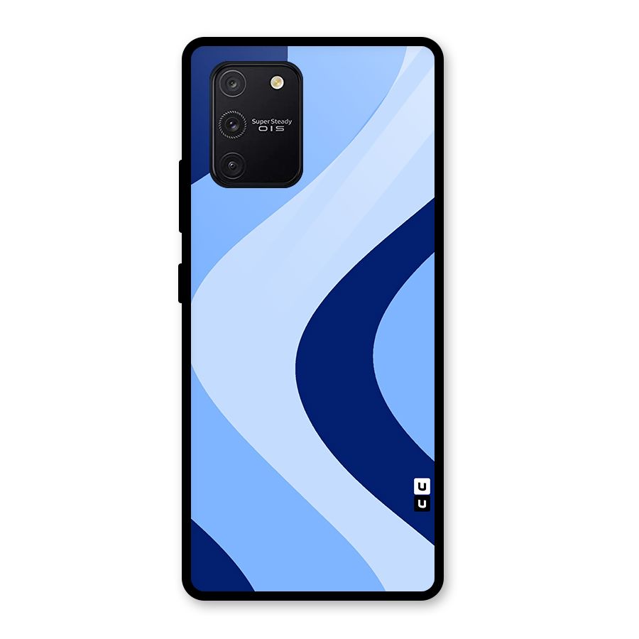 Blue Shade Curves Glass Back Case for Galaxy S10 Lite