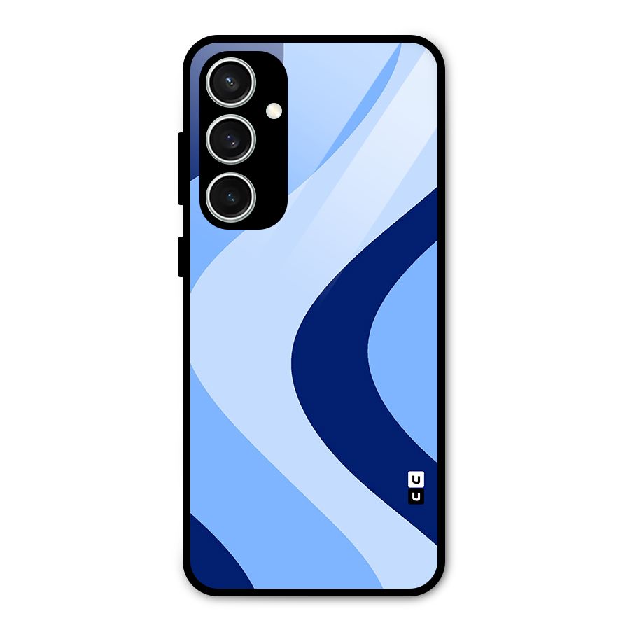 Blue Shade Curves Glass Back Case for Galaxy S23 FE