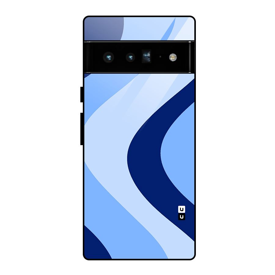 Blue Shade Curves Glass Back Case for Google Pixel 6 Pro