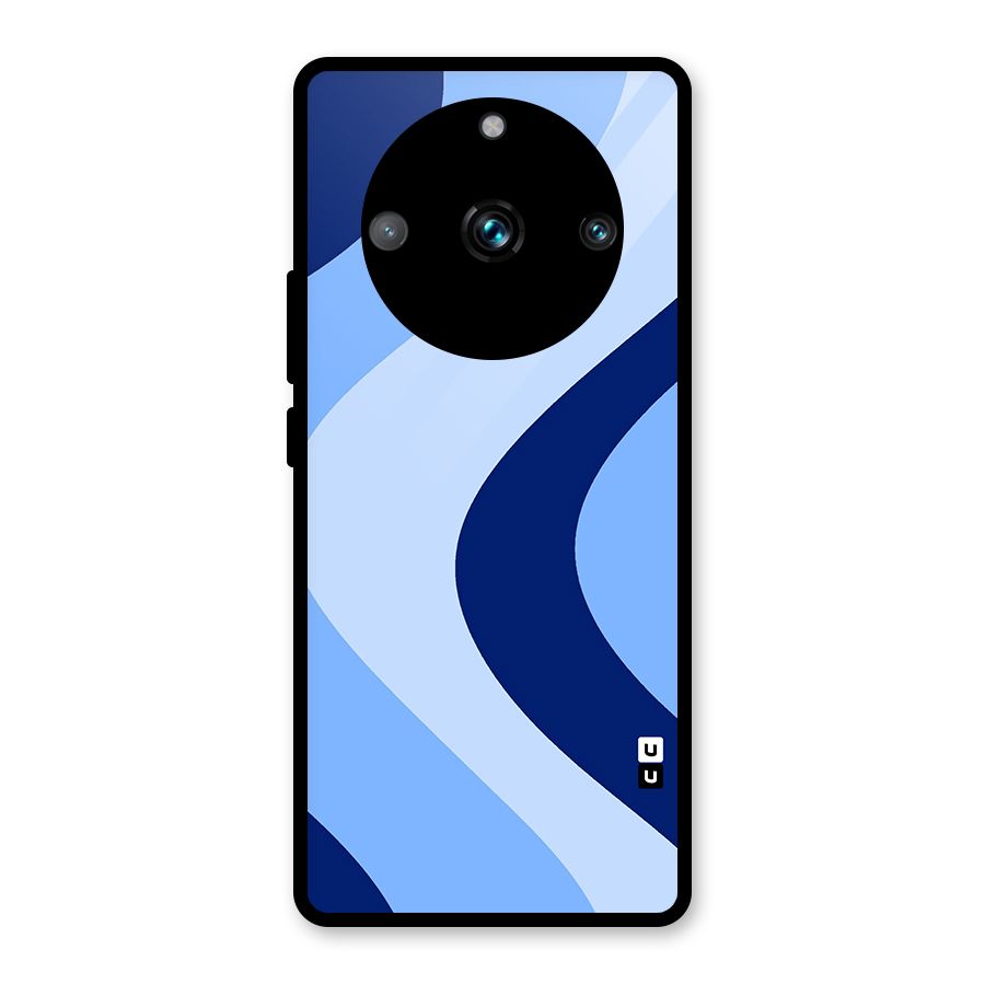 Blue Shade Curves Glass Back Case for Realme 11 Pro