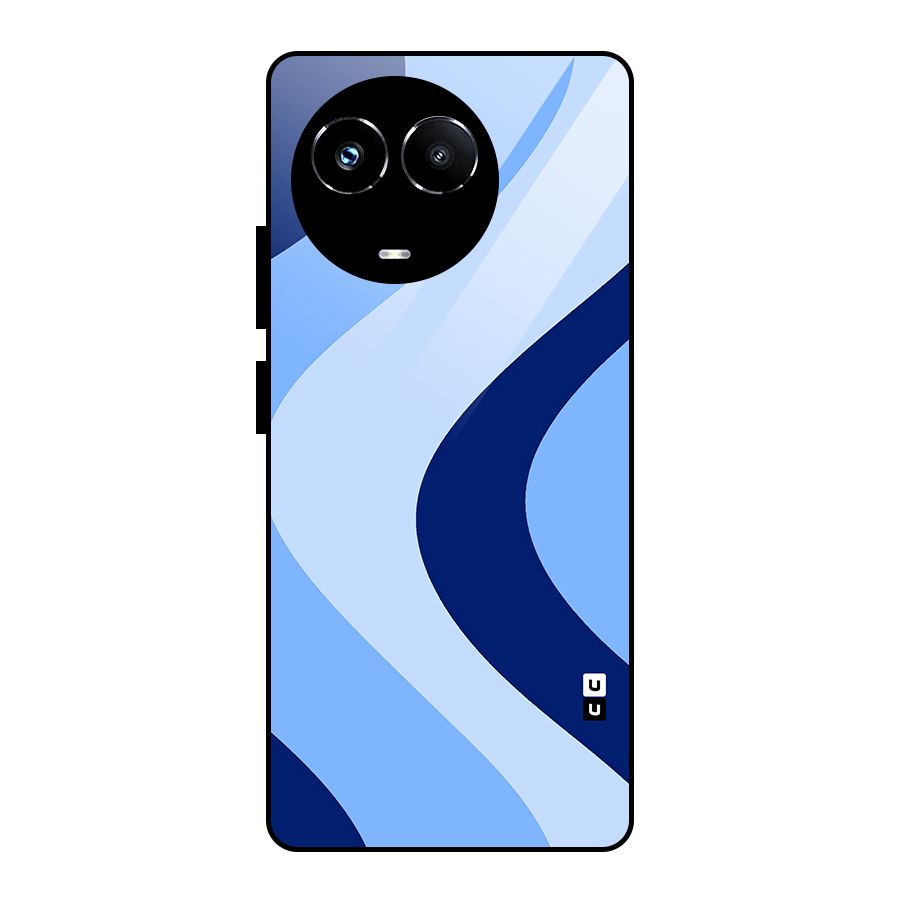Blue Shade Curves Glass Back Case for Realme Narzo 60X