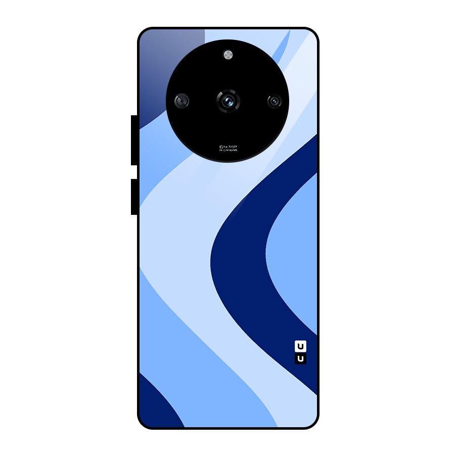 Blue Shade Curves Glass Back Case for Realme Narzo 60 5G