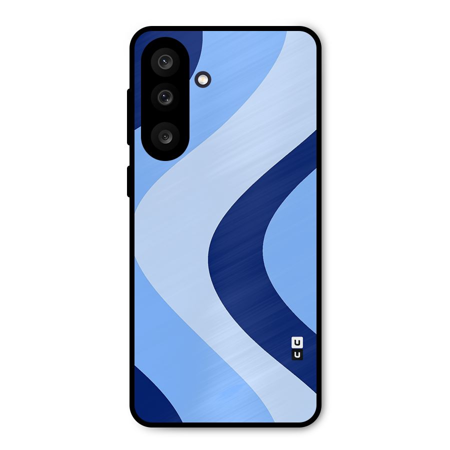 Blue Shade Curves Metal Back Case for Galaxy M56
