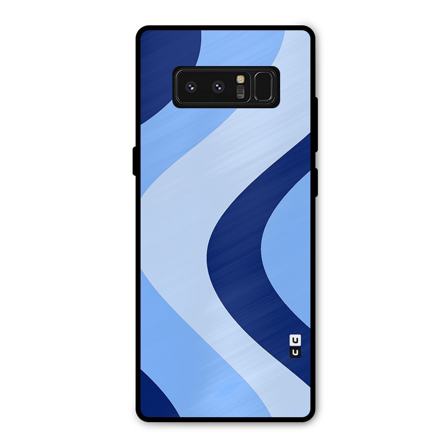 Blue Shade Curves Metal Back Case for Galaxy Note 8