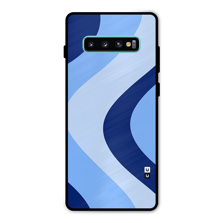 Blue Shade Curves Metal Back Case for Galaxy S10 Plus