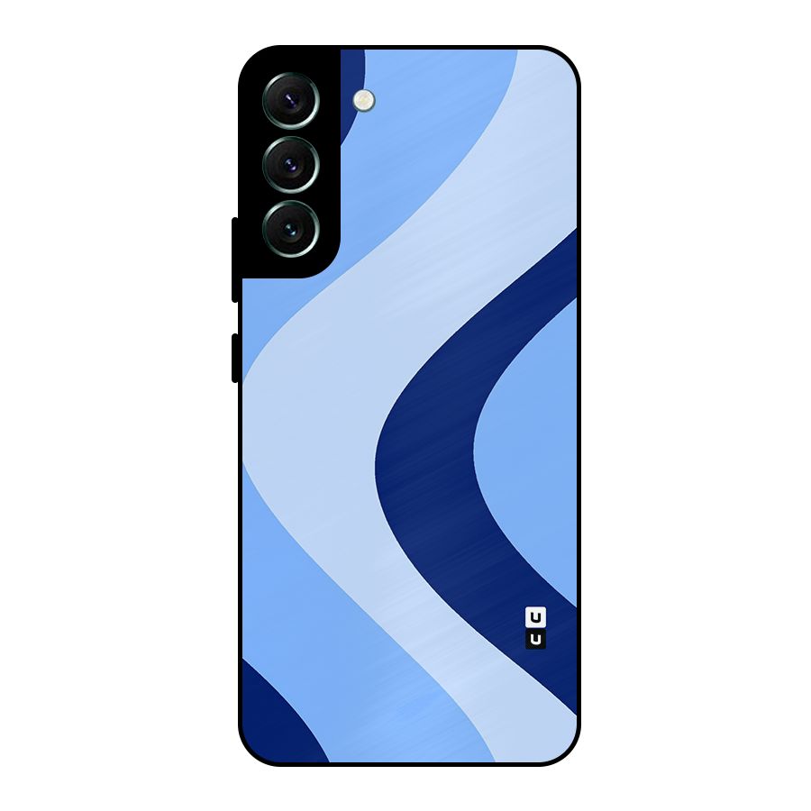 Blue Shade Curves Metal Back Case for Galaxy S22 Plus 5G