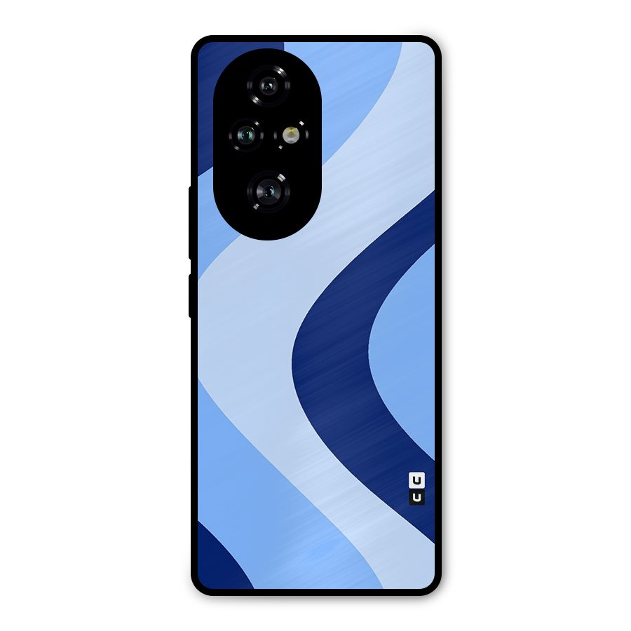 Blue Shade Curves Metal Back Case for Honor 200 Pro