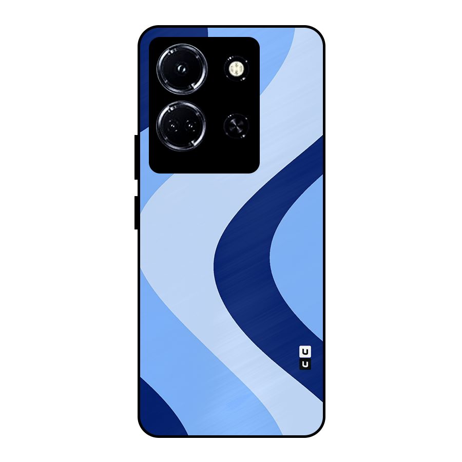 Blue Shade Curves Metal Back Case for Infinix Note 30 5G