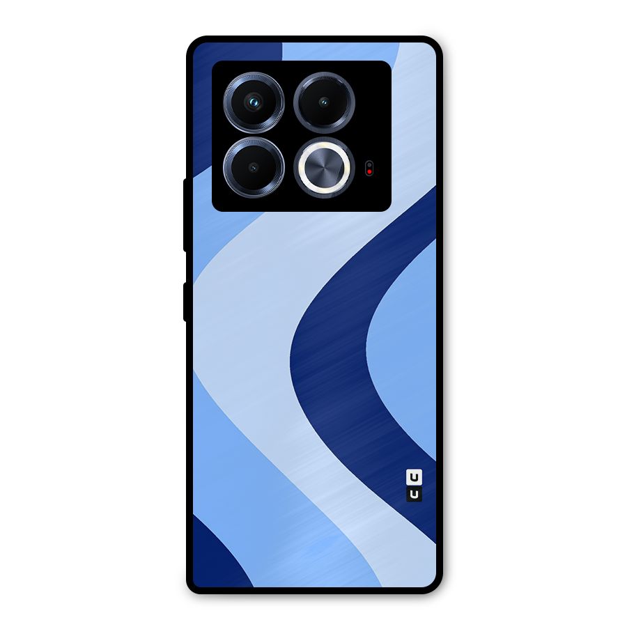 Blue Shade Curves Metal Back Case for Infinix Note 40 5G
