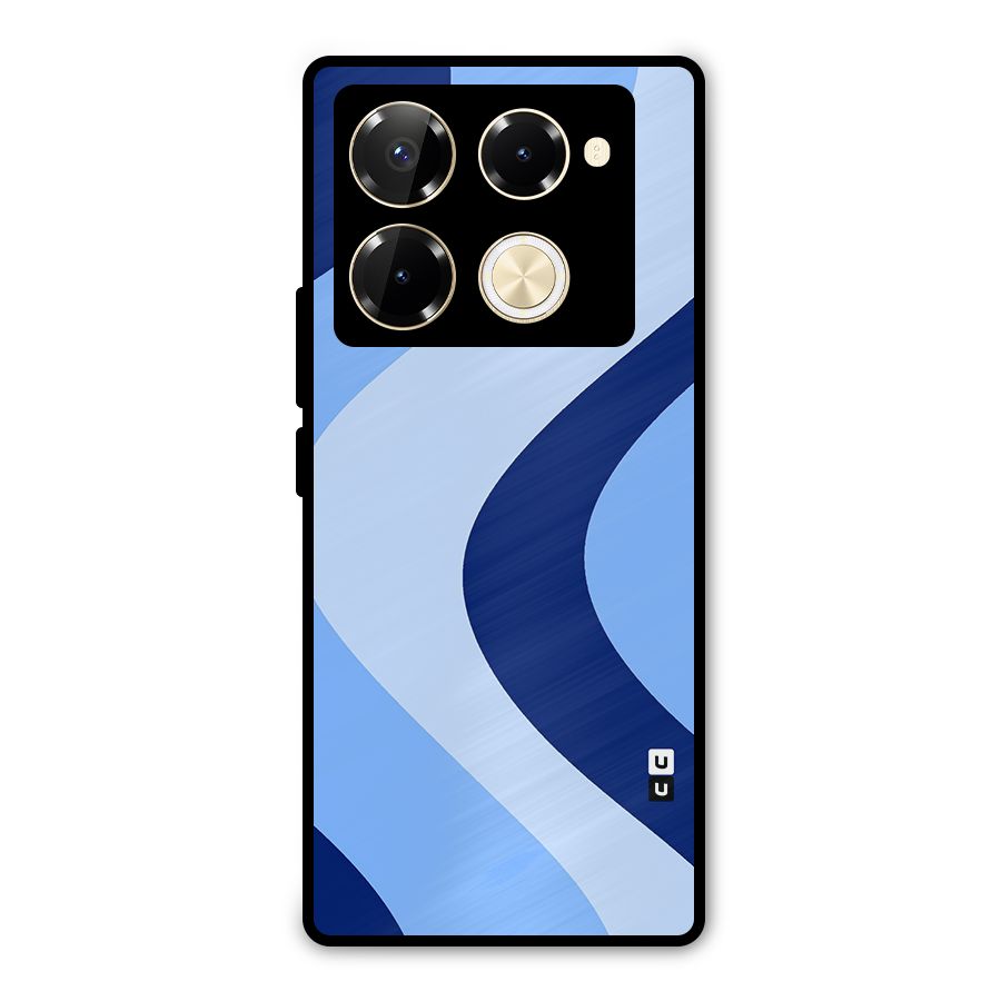 Blue Shade Curves Metal Back Case for Infinix Note 40 Pro Plus