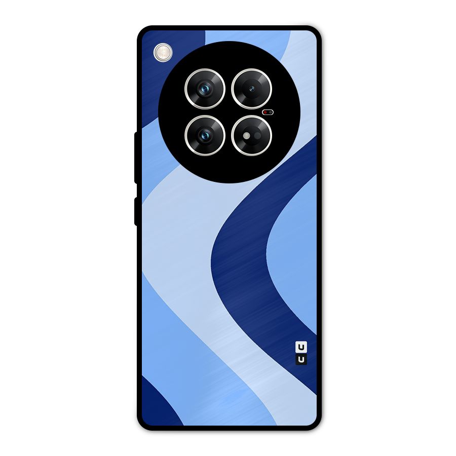 Blue Shade Curves Metal Back Case for Infinix Zero 40 5G