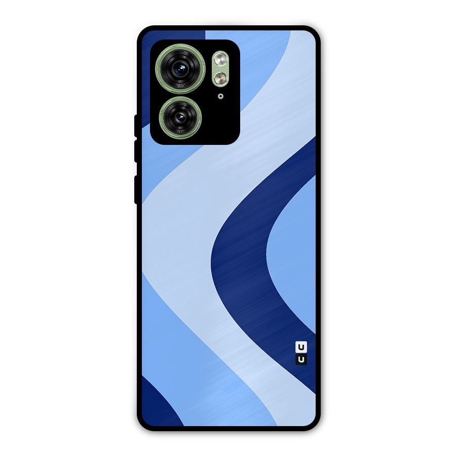 Blue Shade Curves Metal Back Case for Motorola Edge 40 5G