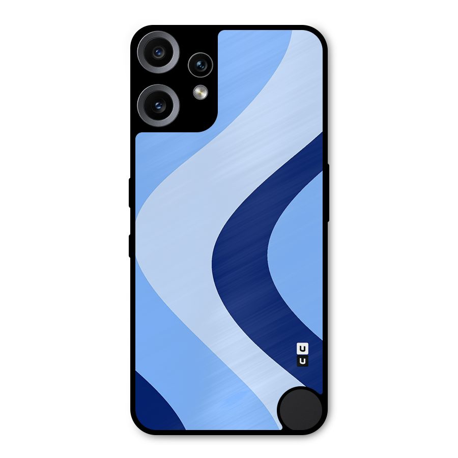 Blue Shade Curves Metal Back Case for Nothing CMF Phone 2 Pro