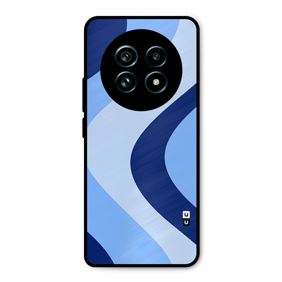 Blue Shade Curves Metal Back Case for Realme 13 Pro Plus