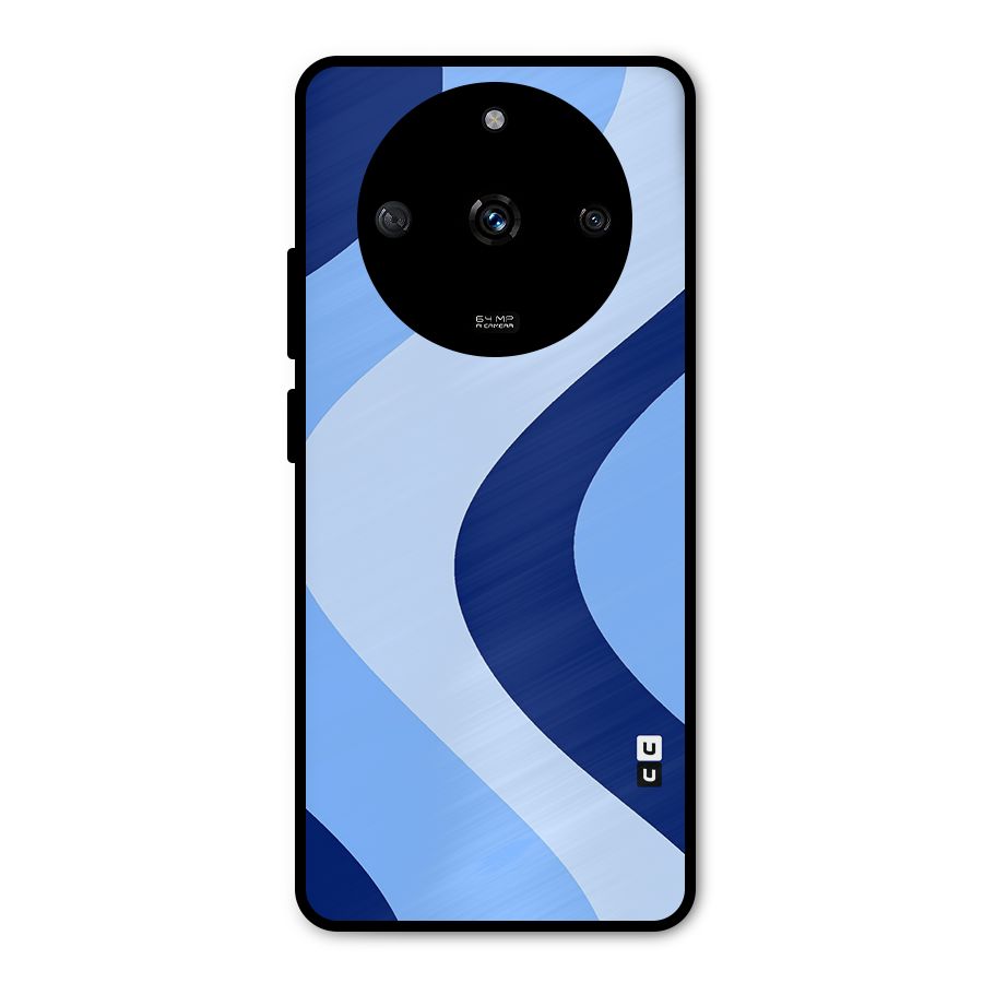 Blue Shade Curves Metal Back Case for Realme Narzo 60 5G
