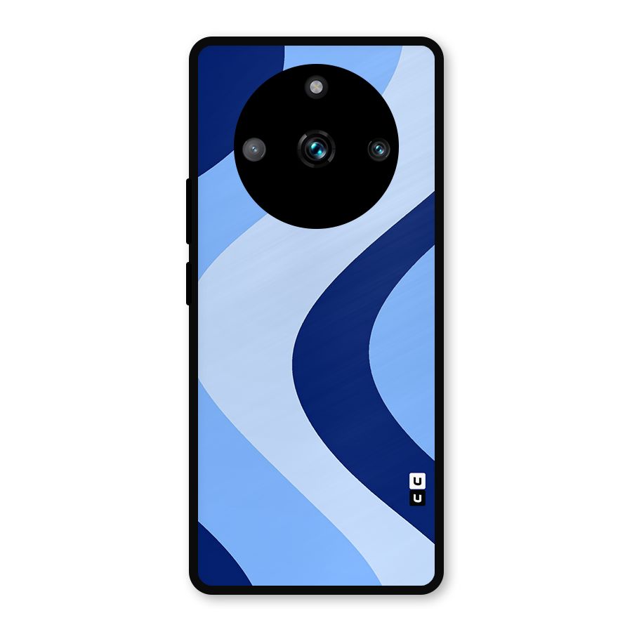 Blue Shade Curves Metal Back Case for Realme Narzo 60 Pro