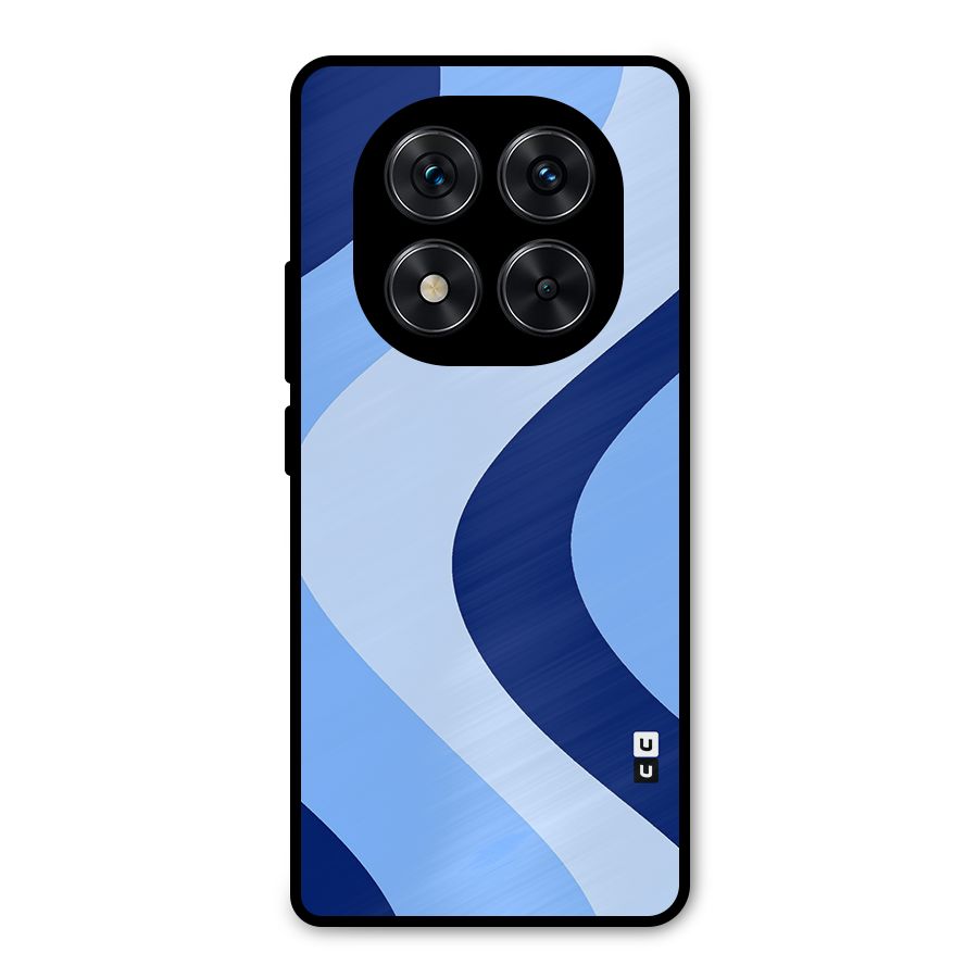 Blue Shade Curves Metal Back Case for Redmi Note 14 Pro 5G