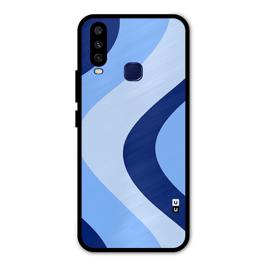 Blue Shade Curves Metal Back Case for Vivo V17