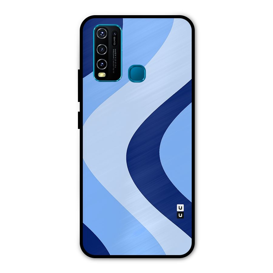 Blue Shade Curves Metal Back Case for Vivo Y50