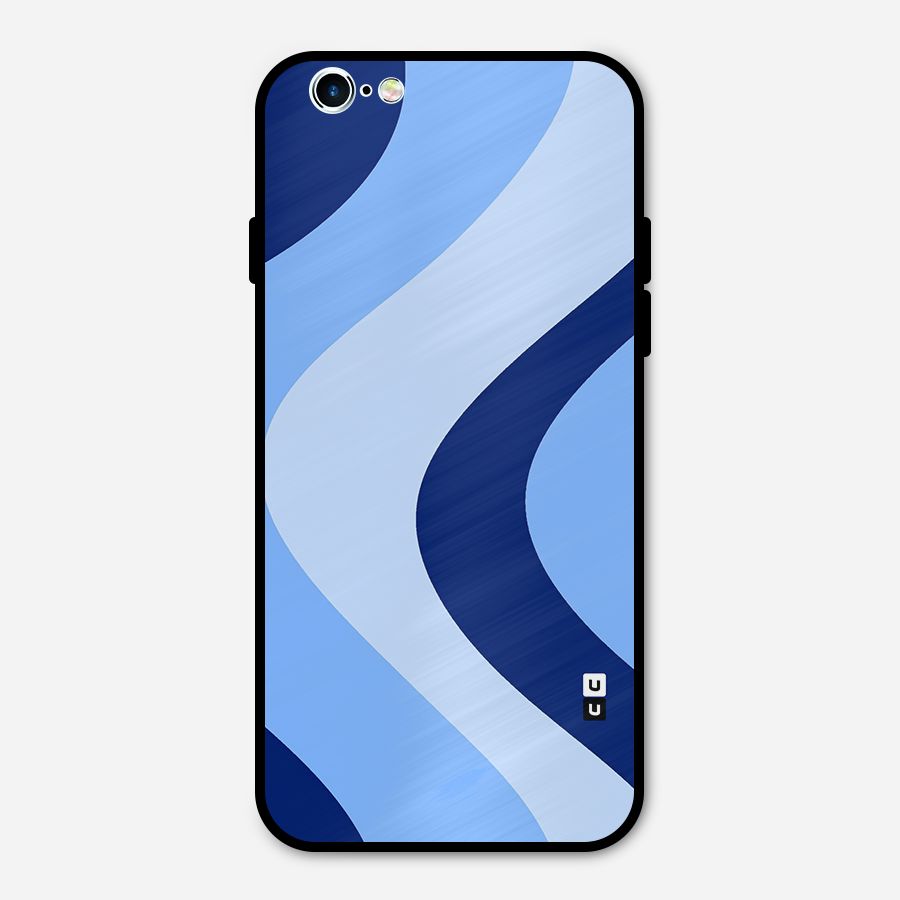 Blue Shade Curves Metal Back Case for iPhone 6 6s