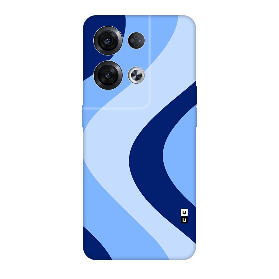 Blue Shade Curves Original Polycarbonate Back Case for Oppo Reno8 Pro 5G