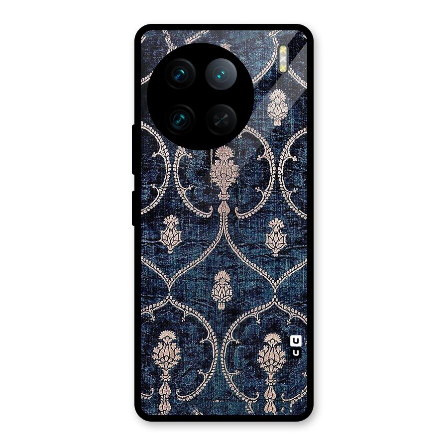 Blue Shade Rug Glass Back Case for Vivo X90 Pro