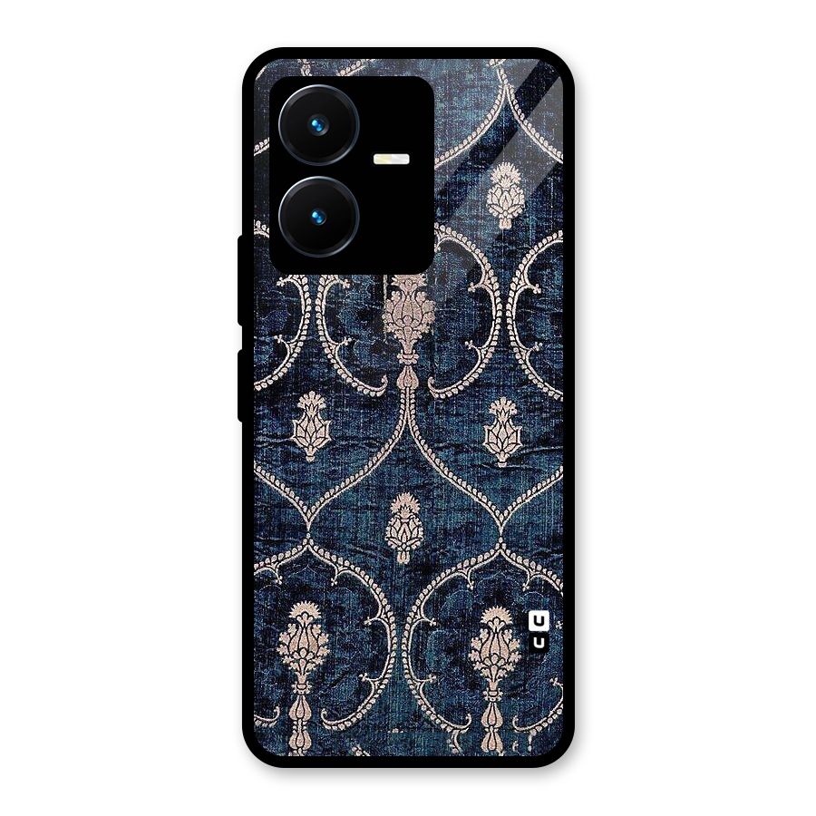 Blue Shade Rug Glass Back Case for Vivo Y22s