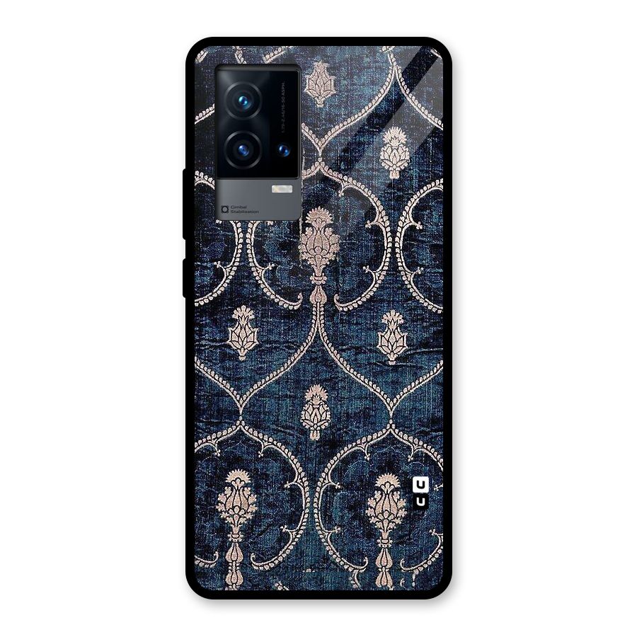 Blue Shade Rug Glass Back Case for iQOO 9 5G