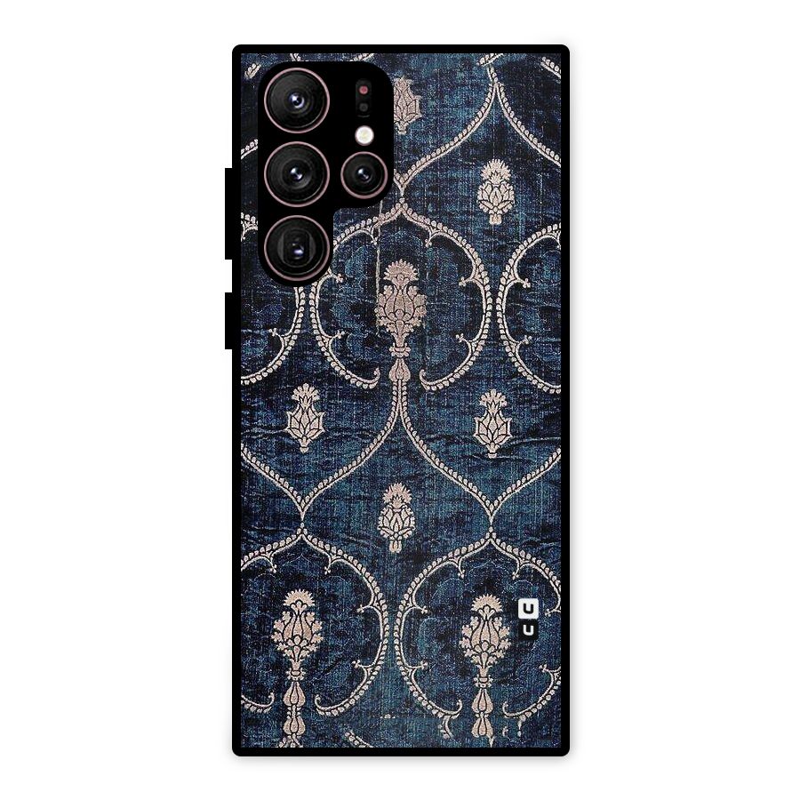 Blue Shade Rug Metal Back Case for Galaxy S22 Ultra 5G