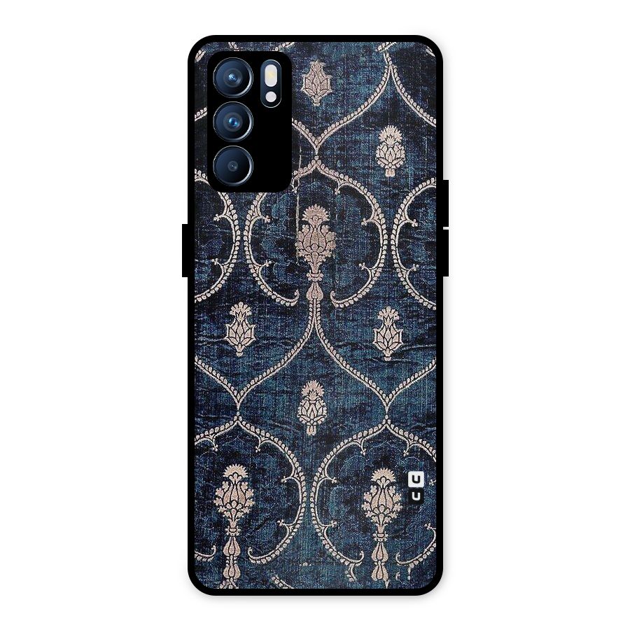 Blue Shade Rug Metal Back Case for Oppo Reno6 5G