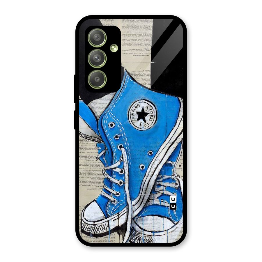 Blue Shoes Glass Back Case for Galaxy A54