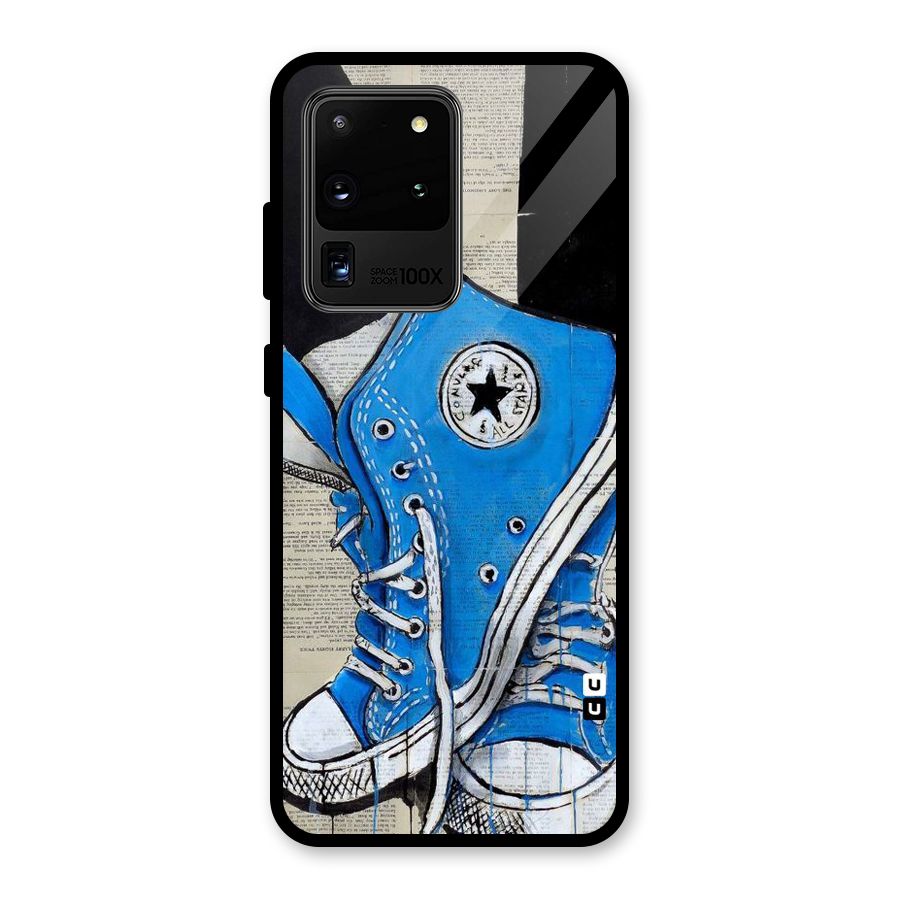 Blue Shoes Glass Back Case for Galaxy S20 Ultra