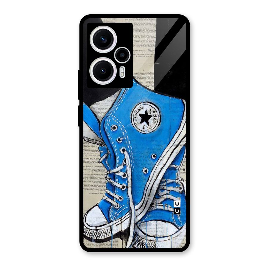 Blue Shoes Glass Back Case for Poco F5